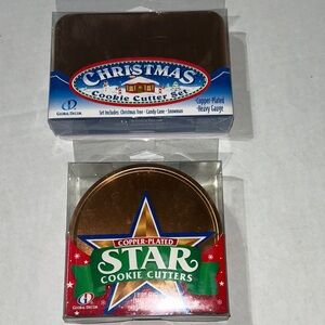 Copper-Plated Christmas Cookie Cutter Set